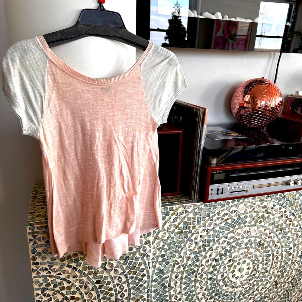 Free people flared baseball tee